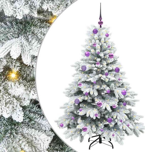 Sztuczna choinka z 150 diodami LED Biały 150 cm PE i PVC