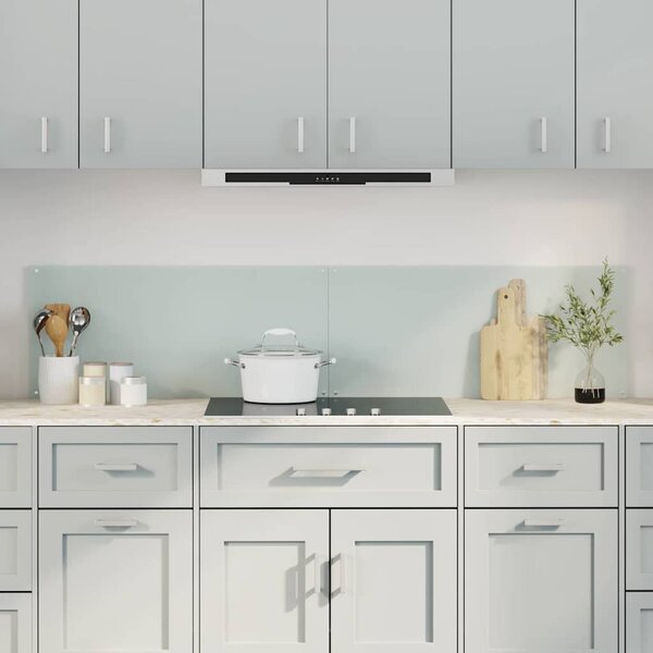 Panel kuchenny 2 pcs Biały 90 x 40 cm szkło hartowane