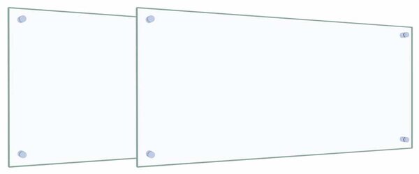 Panel kuchenny 2 pcs przezroczysty 90 x 40 cm szkło hartowane