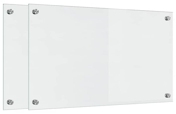 Panel kuchenny 2 pcs przezroczysty 70 x 40 cm szkło hartowane