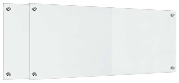 Panel kuchenny 2 pcs przezroczysty 100 x 40 cm szkło hartowane