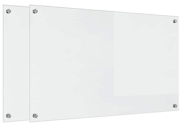Panel kuchenny 2 pcs przezroczysty 100 x 60 cm szkło hartowane