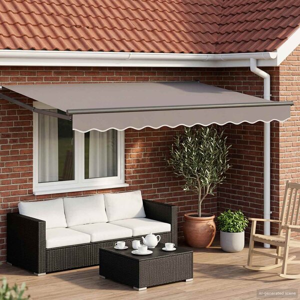 Ręczna markiza chowana Antracyt 3 x 2 m Aluminium