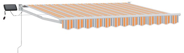 Markiza ręczna z LEDami 3 x 2,5 m 100% Poliester i Aluminium