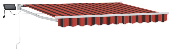 Markiza ręczna z LEDami 3,5 x 2,5 m 100% Poliester i Aluminium
