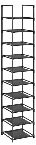 Szafka na buty z metalową ramą ORDEN 173x33 cm, czarna