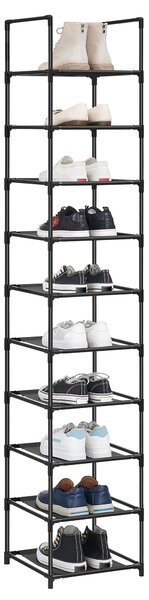 Szafka na buty z metalową ramą ORDEN 173x33 cm, czarna
