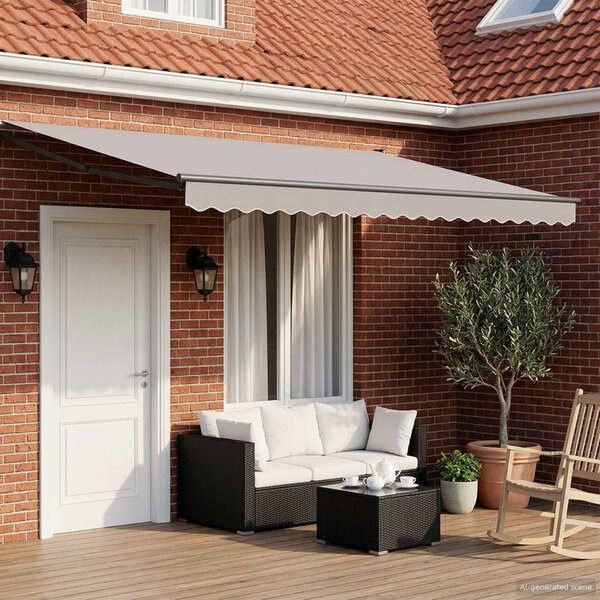 Ręczna markiza chowana Antracyt 4 x 2 m Aluminium