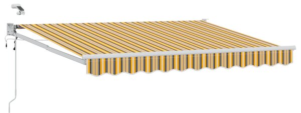 Elektryczna Rozkładana Markiza Żółty i Szary 3 x 2,5 m