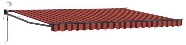 Elektryczna Rozkładana Markiza Pomarańczowy i brązowy 4 × 3 m