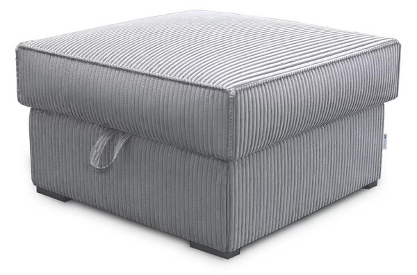 Pufa SMART COSARO XL z miejscem do przechowywania 71x71 cm, jasnoszara