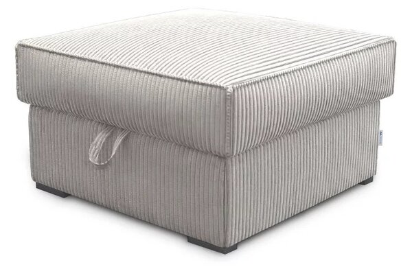 Jasnobeżowy taboret SMART COSARO ze schowkiem 65x65 cm
