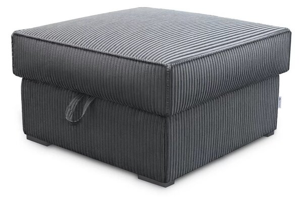 Szary taboret SMART COSARO z miejscem do przechowywania 65x65 cm