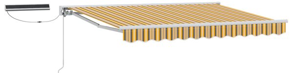 Elektryczna Rozkładana Markiza Żółty, Szary i Biały 2,5 x 2 m