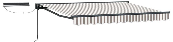 Elektryczna Rozkładana Markiza Jasnoszary i biały. 2,5 x 2 m