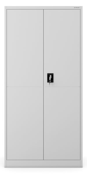Biurowa szafa metalowa JAN, 900 x 1850 x 400 mm, Smart: szara