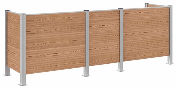 Ogrodzenie na Kosz na Śmieci brązowy 315 x 85 x 115 cm