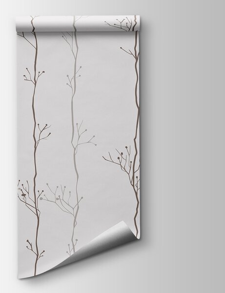 Fototapeta Wzór gałęzi na białym tle, Fototapety Natura, Popularne Fototapety, t00408 - Tapeko.pl