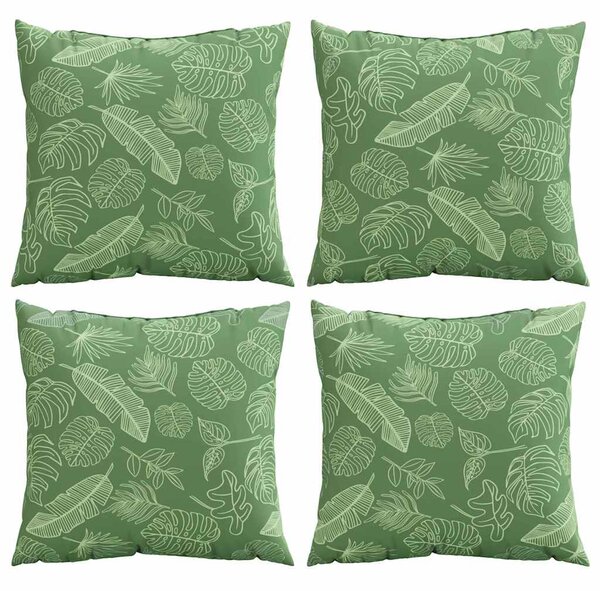 Poduszki rozrzucone Liść 4 pcs Wzór liścia 60 x 60 cm