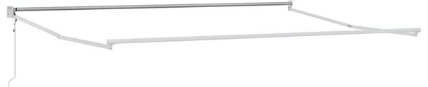 Markiza chowana Biały 400 × 300 cm Aluminium