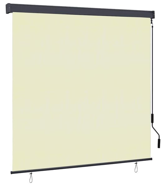Roleta kremowy 180 x 250 cm Materiał i Aluminium