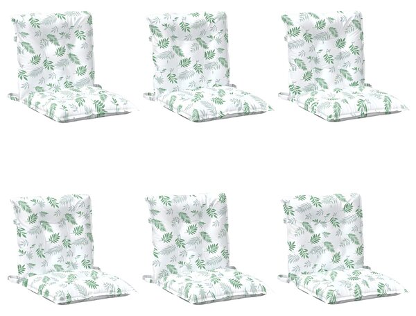 Poduszka na zewnątrz 6 pcs Biały 100 x 50 x 7 cm tkanina