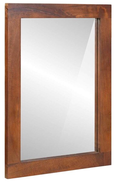 Lustro Prostokątny Z lustrem Brązowy i Srebrny 50 x 2,5 x 70 cm