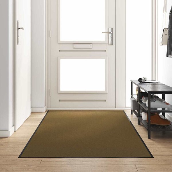 Dywanik wejściowy Brązowy i czarny 120 x 300 cm Poliamid i PVC