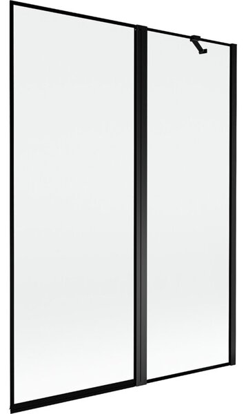 Mexen Mist parawan nawannowy 2-skrzydłowy prawy 130 x 150 cm, czarna ramka, czarny - 8A9-130-011-70-70-P