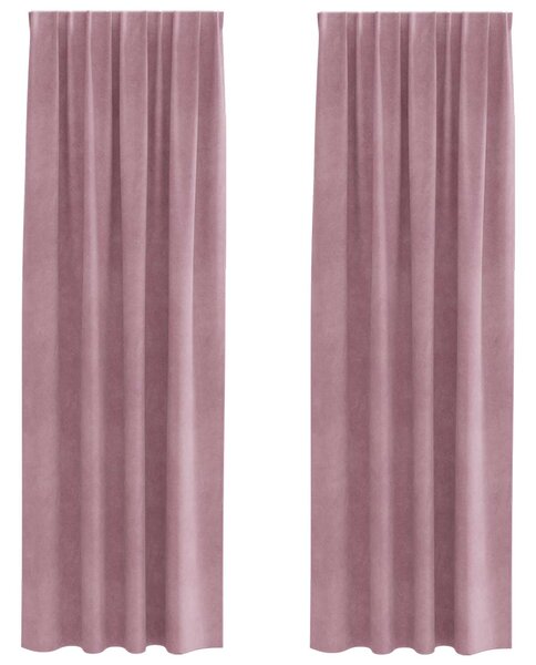 Zasłony zaciemniające 2 pcs Ciemny Róż 140 x 260 cm Aksamit