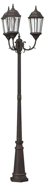 Lampa ogrodowa kolor bronzu 61 x 53 x 235 cm Aluminium i szkło
