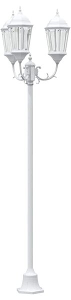 Lampa ogrodowa Biały 57 x 49 x 241 cm Aluminium i szkło