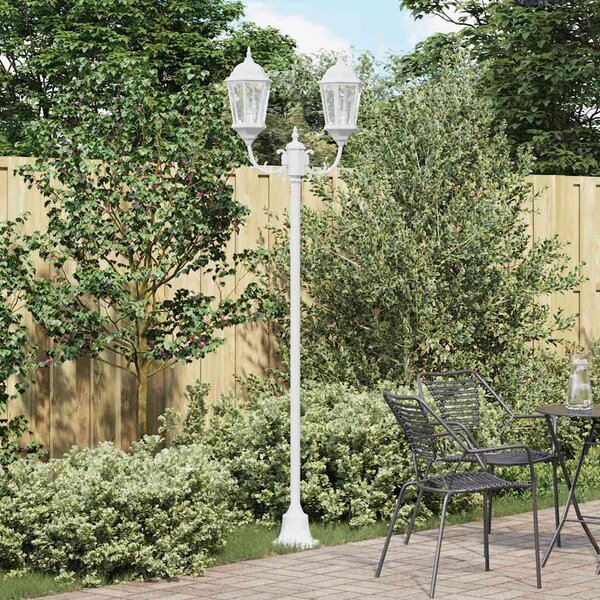 Lampa ogrodowa Biały 68 x 20 x 235 cm Aluminium i szkło