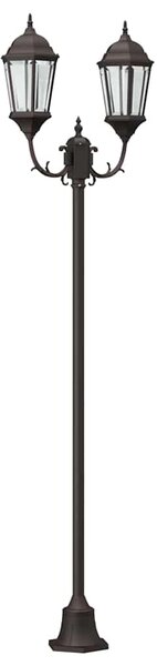 Lampa ogrodowa kolor bronzu 68 x 20 x 235 cm Aluminium i szkło