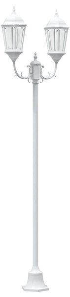 Lampa ogrodowa Biały 68 x 20 x 235 cm Aluminium i szkło