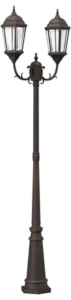 Lampa ogrodowa kolor bronzu 68 x 20 x 235 cm Aluminium i szkło