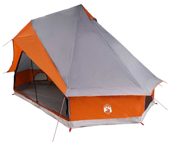 Namiot Tipi Szary i pomarańczowy 400 x 346 x 250 cm tafta