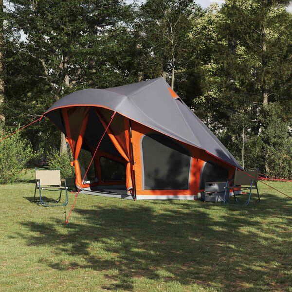 Namiot Tipi Szary i pomarańczowy 508 x 470 x 300 cm tafta