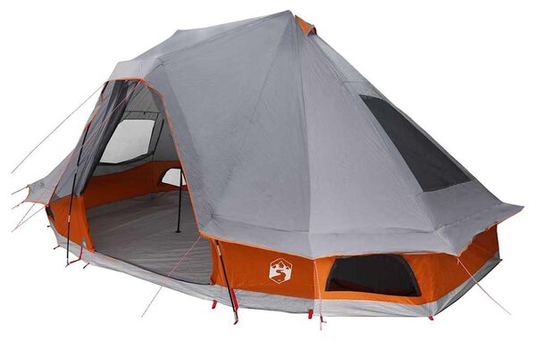 Namiot Tipi Szary i pomarańczowy 466 x 310 x 240 cm tafta