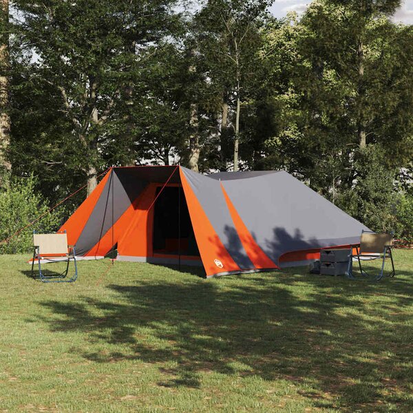 Namiot Tipi Szary i pomarańczowy 660 x 456 x 200 cm tafta
