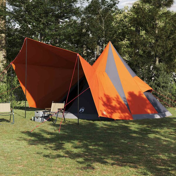 Namiot Tipi Szary i pomarańczowy 510 x 690 x 330 cm tafta