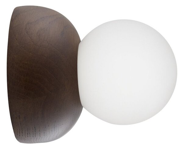 Lampa Ścienna Globen Lighting, Torrano, ściemnialny, brąz rdzawy, salon, drewno, design