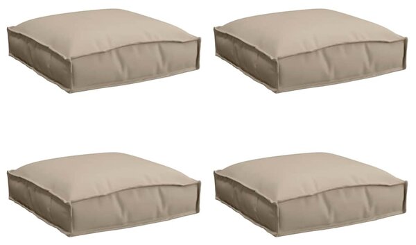 Poduszka 4 pcs Ciemnoszary 40 x 40 x 8 cm Materiał Oxford