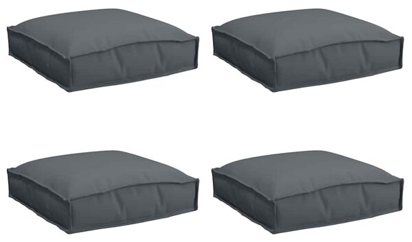 Poduszka 4 pcs Antracyt 40 x 40 x 8 cm Materiał Oxford