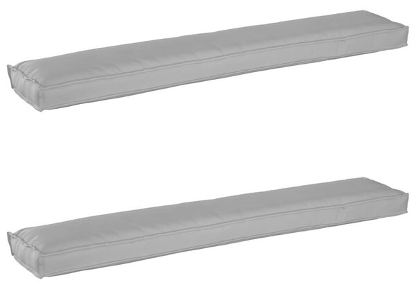 Zestaw poduszek na paletę 2 pcs Szary 200 x 40 x 8 cm