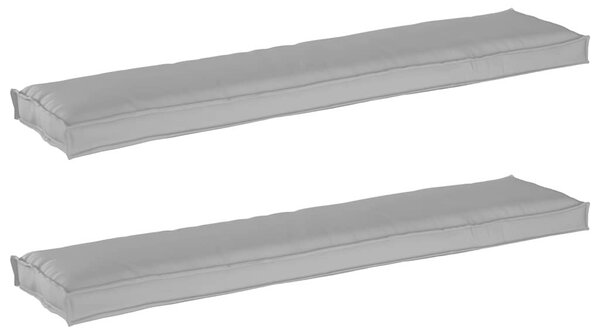 Zestaw poduszek na paletę 2 pcs Szary 180 x 40 x 8 cm