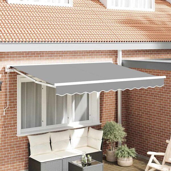 Rama markizy Z regulacją Biały 3,5 x 2 m Stal