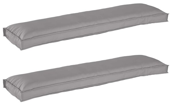 Zestaw poduszek na paletę 2 pcs Szary 150 x 40 x 8 cm