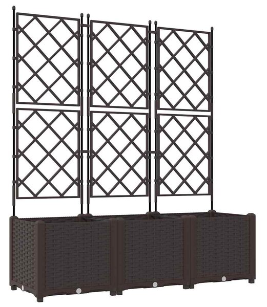 Doniczka ogrodowa 3 pcs Brązowy 120 x 40 x 143 cm