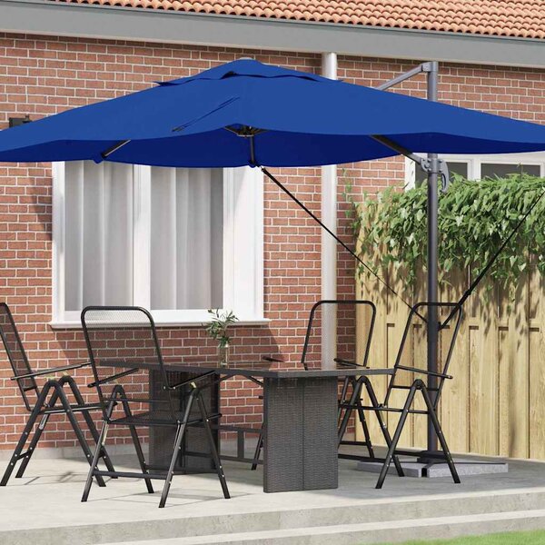 Parasol plażowy 351 x 250 x 260 cm Poliester i aluminium